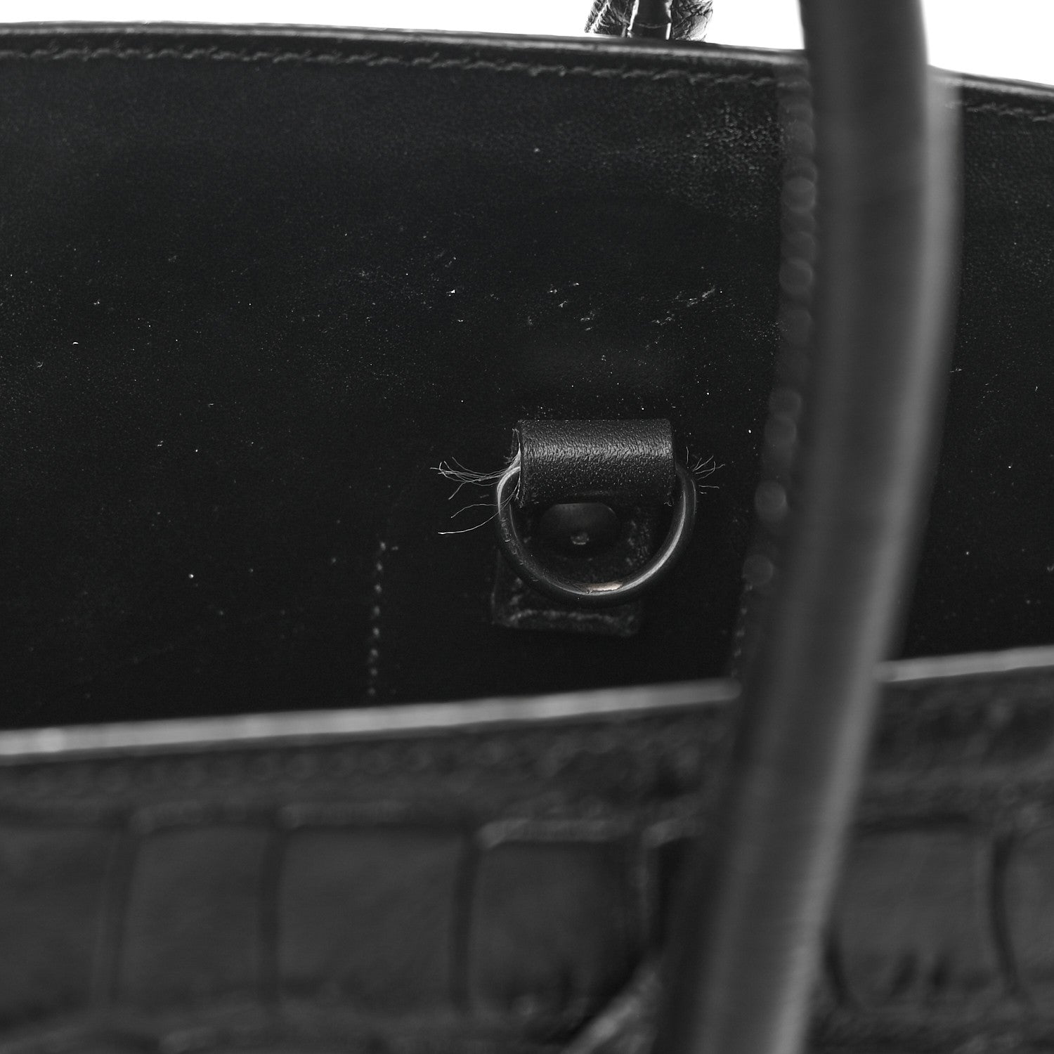 Saint Laurent Calfskin Crocodile Embossed Large Sac De Jour Carryall Black 16 of 26