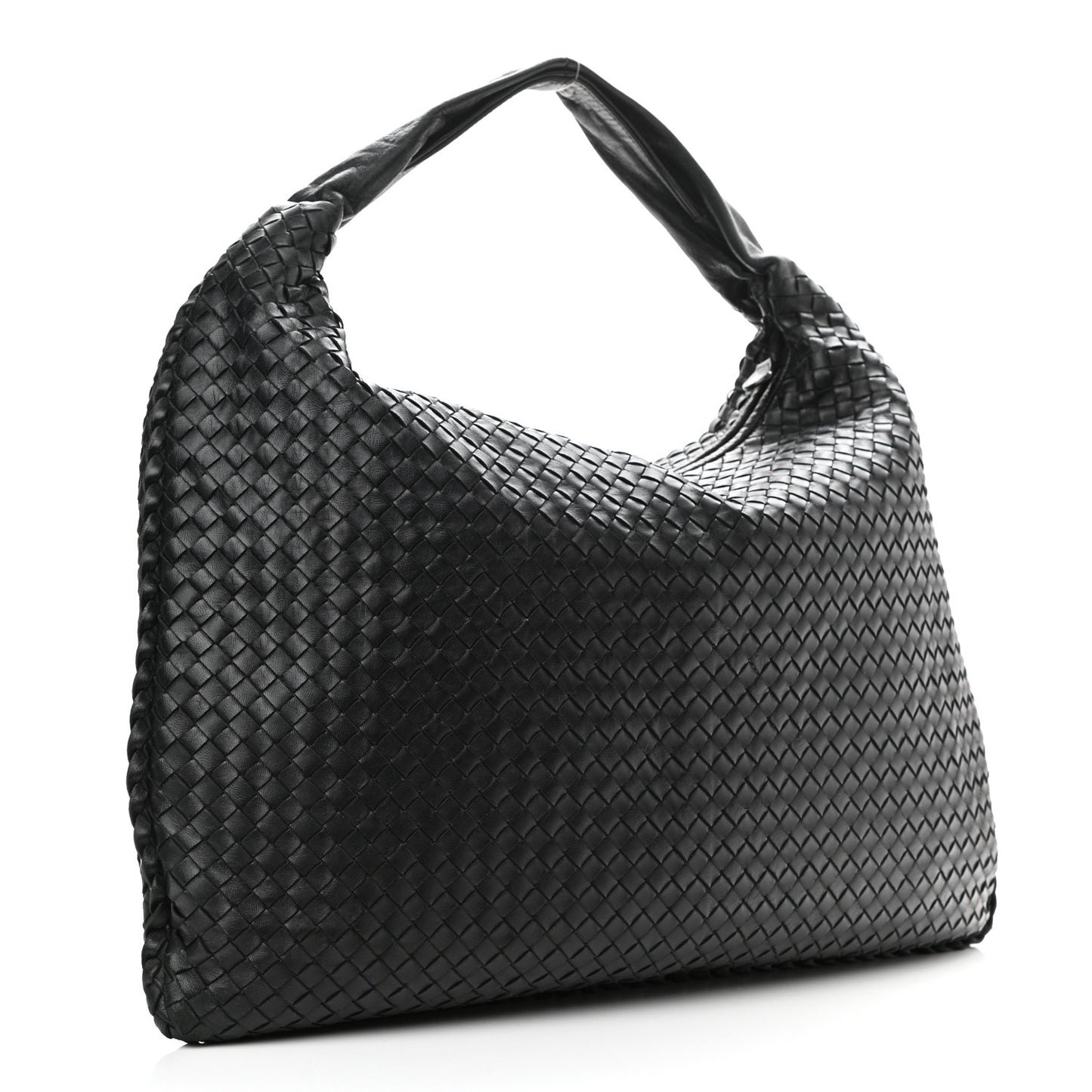 Nappa Intrecciato Maxi Veneta Hobo Black