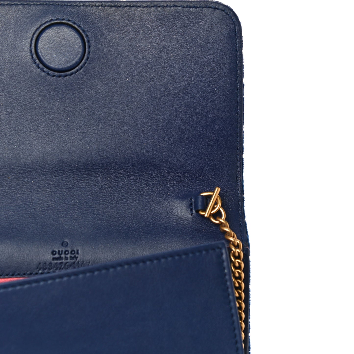 Velvet Matelasse GG Marmont Mini Bag Cobalt Blue