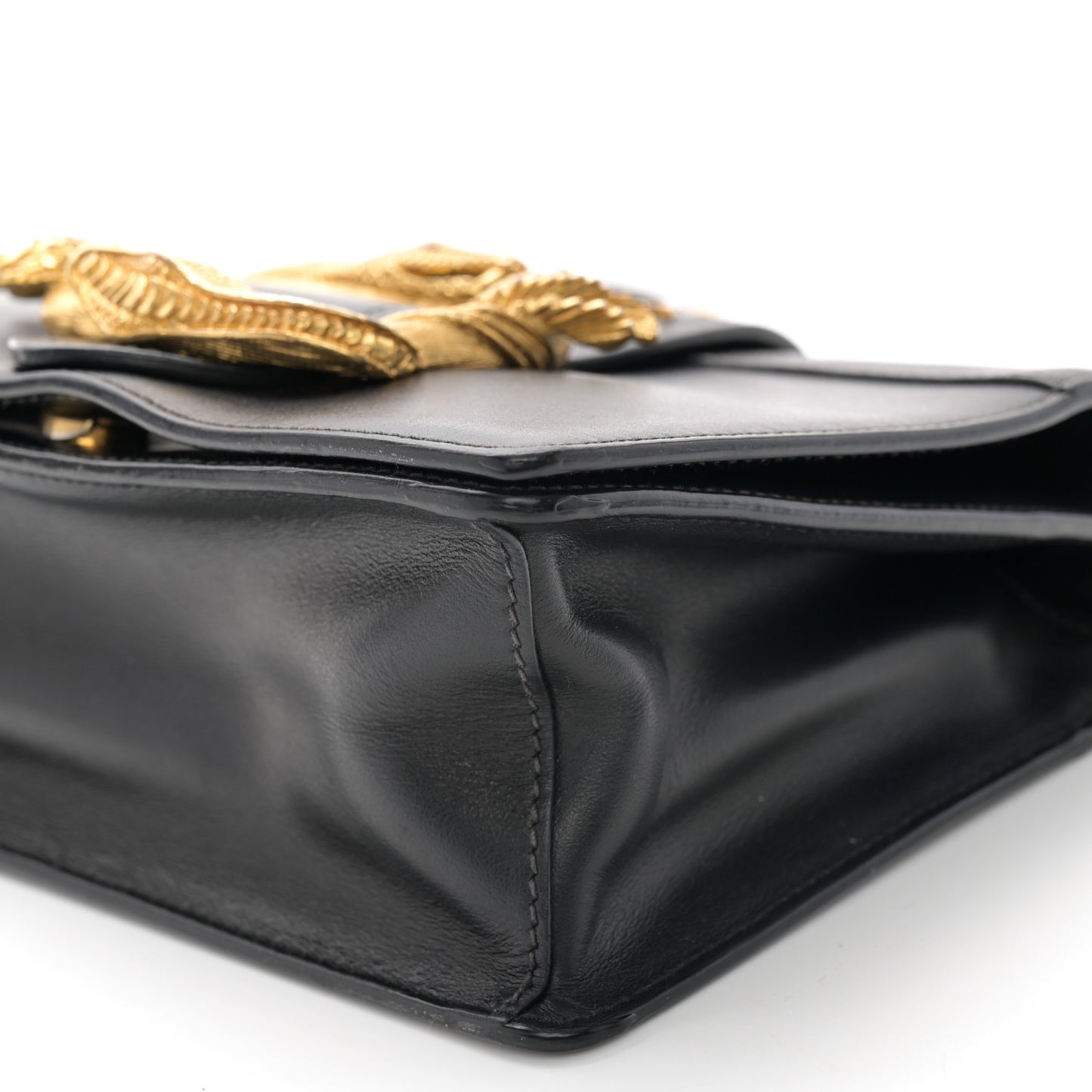 City Calf Saffiano Animalier Cahier Bag Black