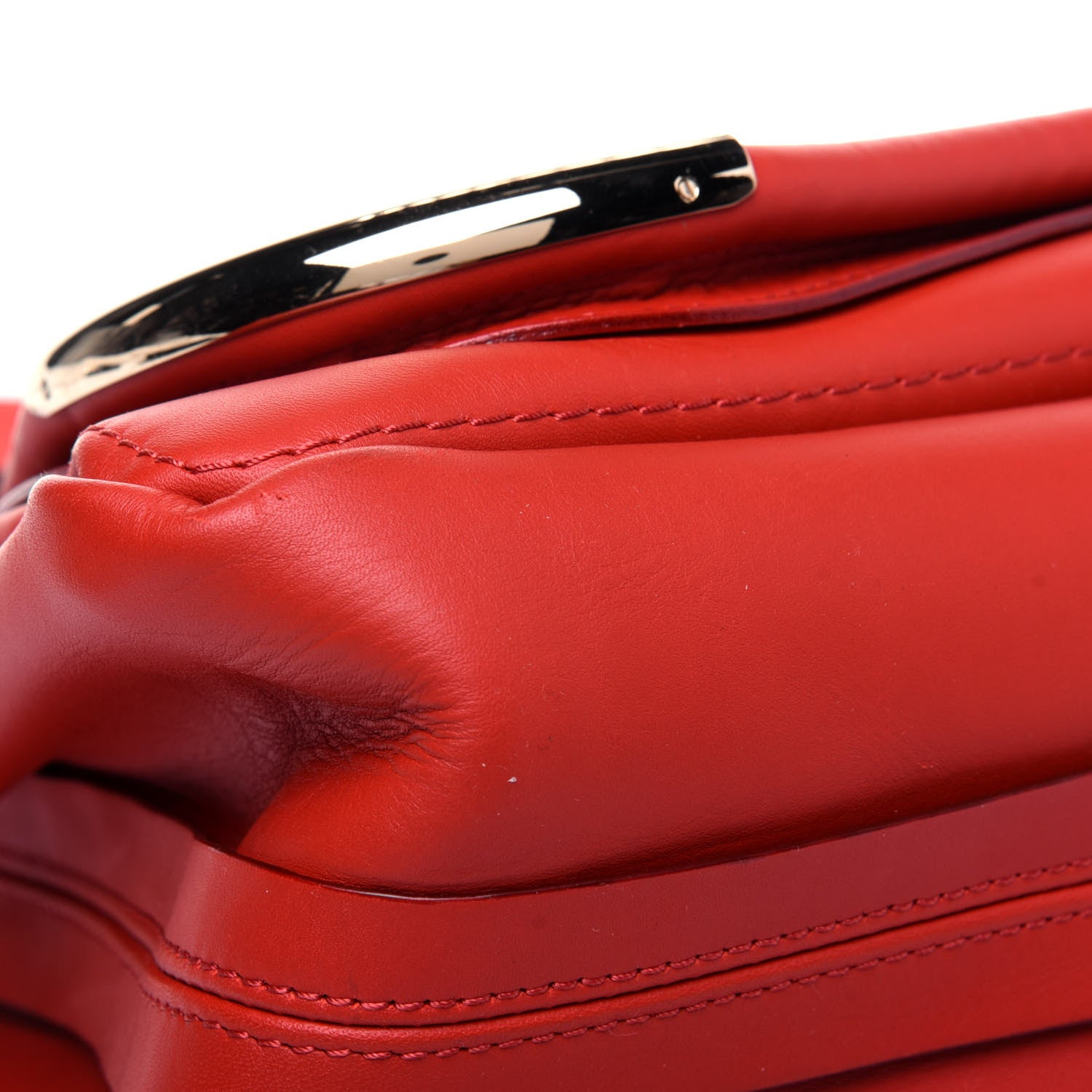 Chloe Calfskin Medium Paraty Metal Bar Trim Red 13 of 29