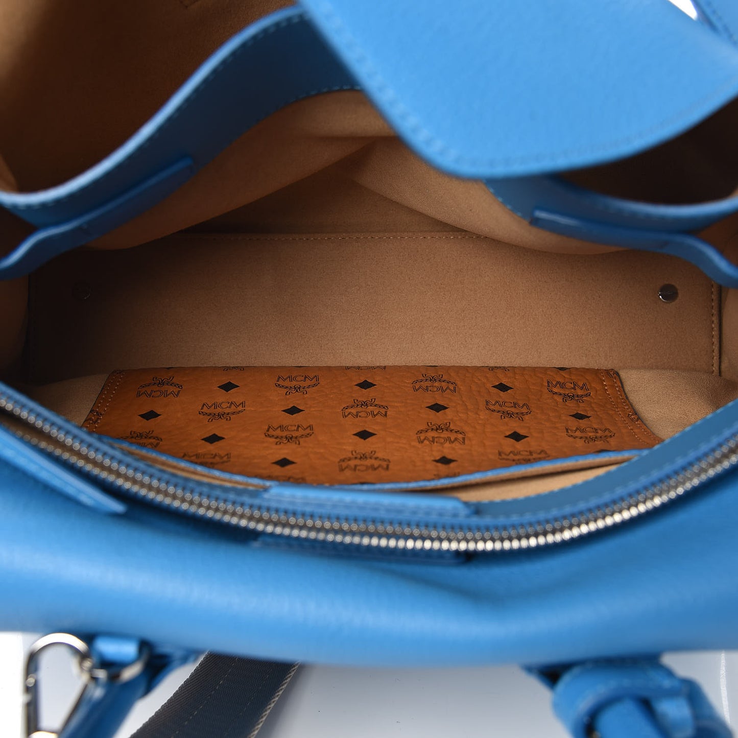 Grained Calfskin Medium Milla Tote Tile Blue