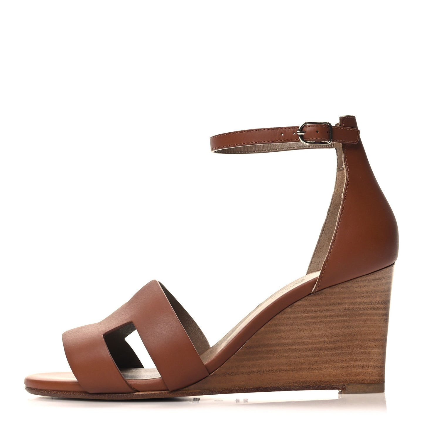 Calfskin Legend Wedge Sandals 37 Gold
