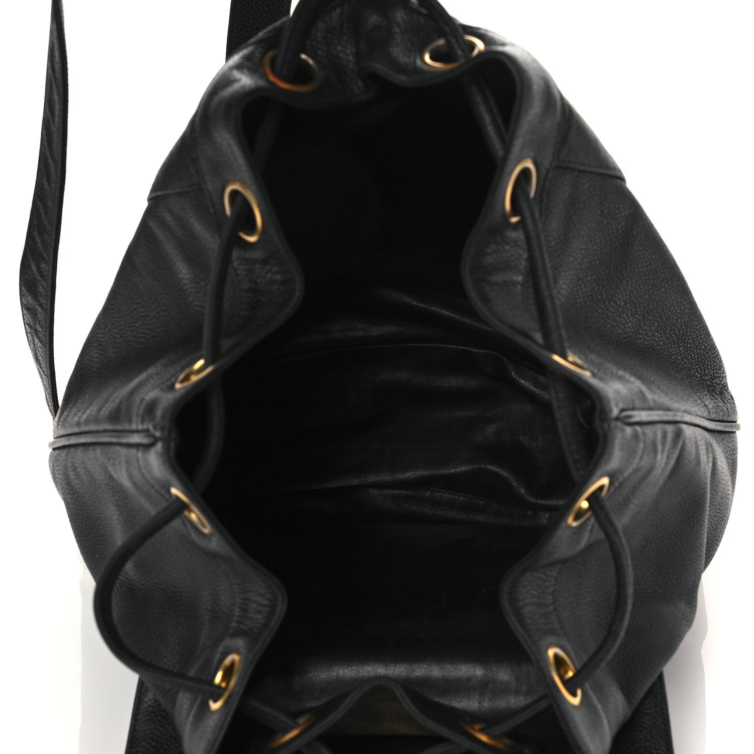 Chanel Caviar Drawstring Backpack Bag Black 5 of 9