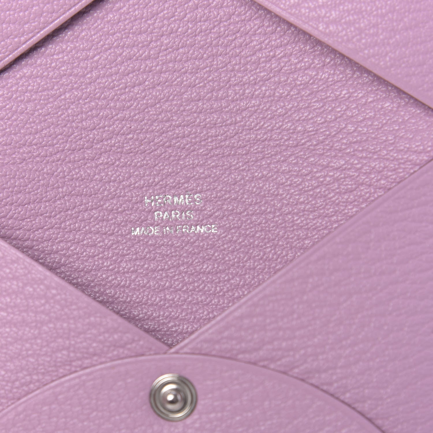 Hermes Chevre Mysore Calvi Card Case Mauve Sylvestre 6 of 8