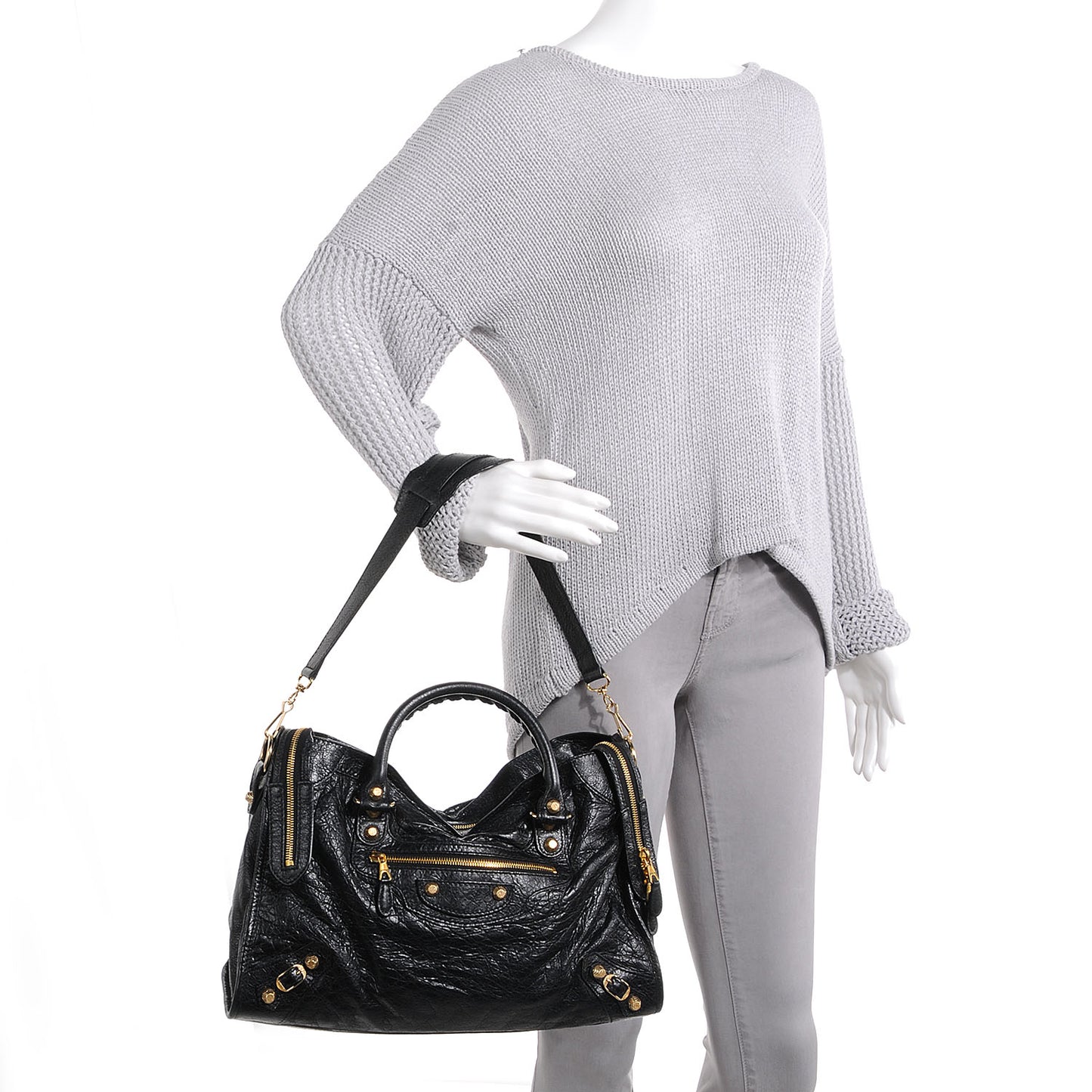 Agneau Giant 12 Gold Hardware City Black