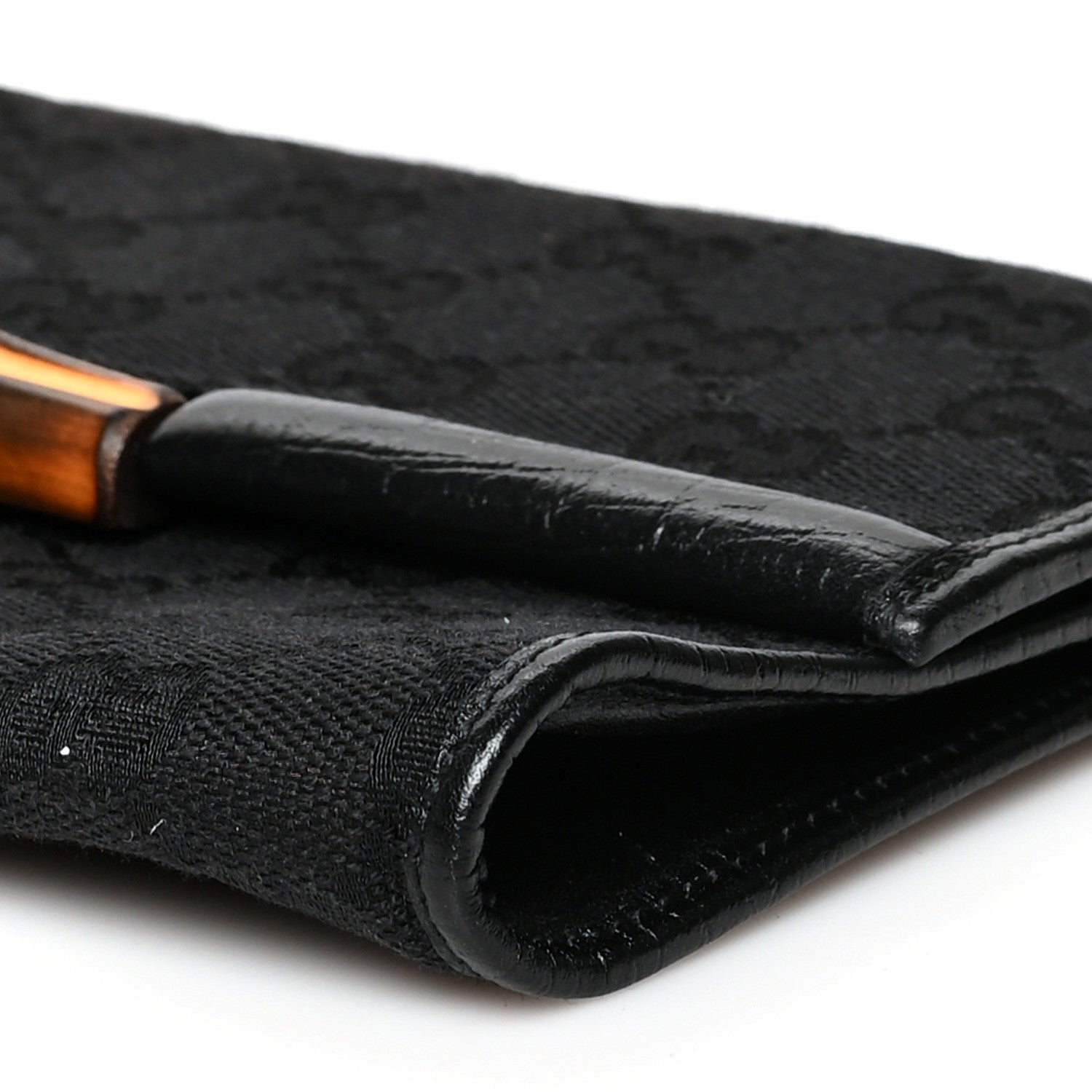 Gucci Monogram Bamboo Bar Clutch Black 9 of 9