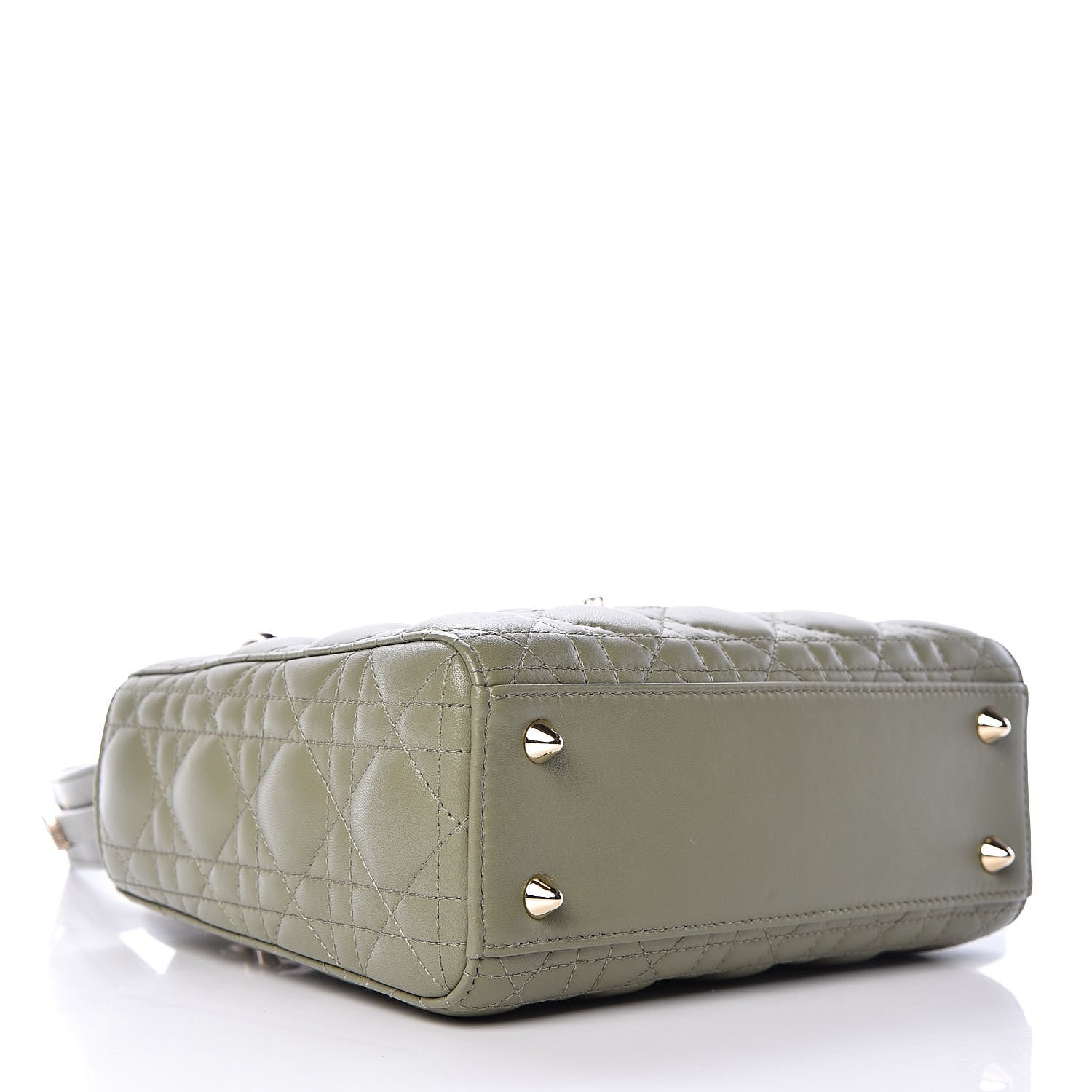 Christian Dior Lambskin Cannage Small My ABCDior Lady Dior Army Green 4 of 10