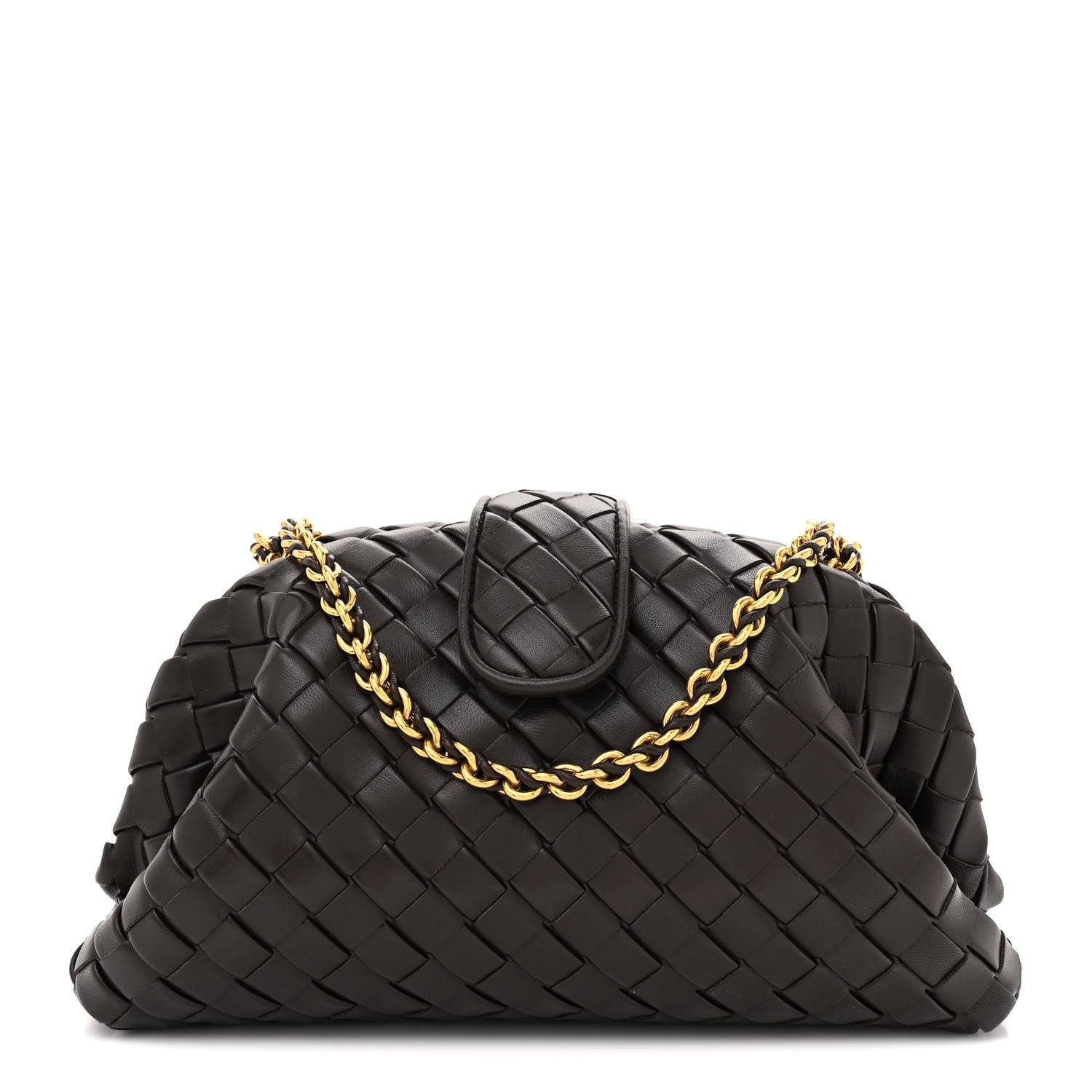 Bottega Veneta Nappa Intrecciato Teen The Lauren 1980 Clutch With Chain Fondant 1 of 10