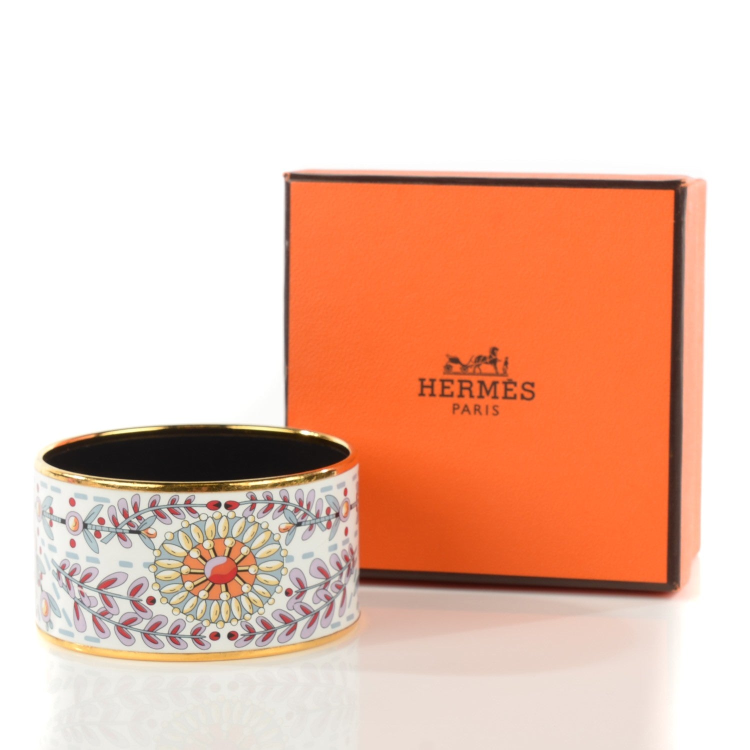 Hermes Enamel Printed Extra Wide Bracelet 65 6 of 6