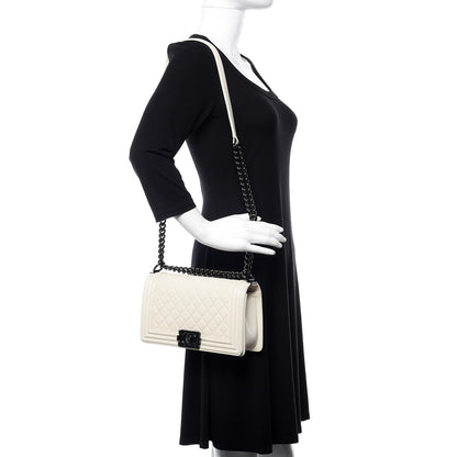 Chanel Calfskin Quilted Medium Boy Flap White 2 of 15