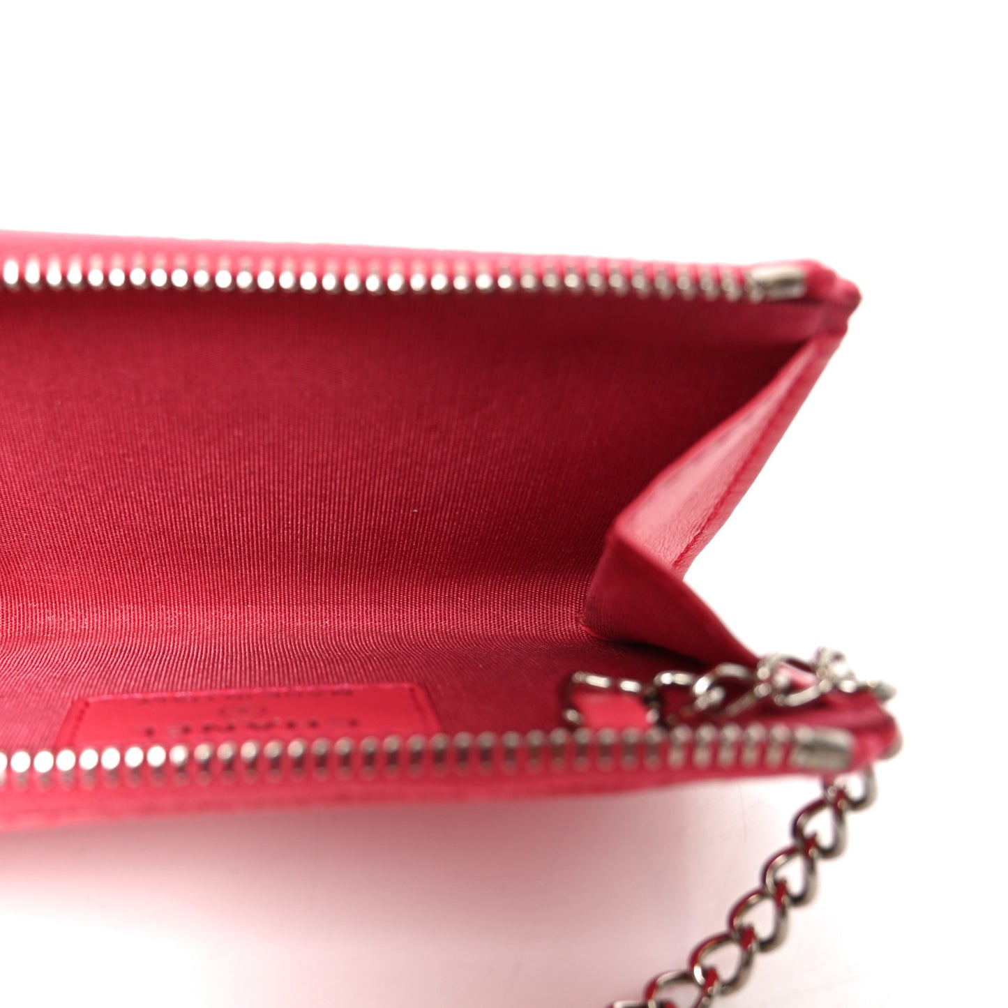 Caviar Camellia Embossed Key Holder Case Pink