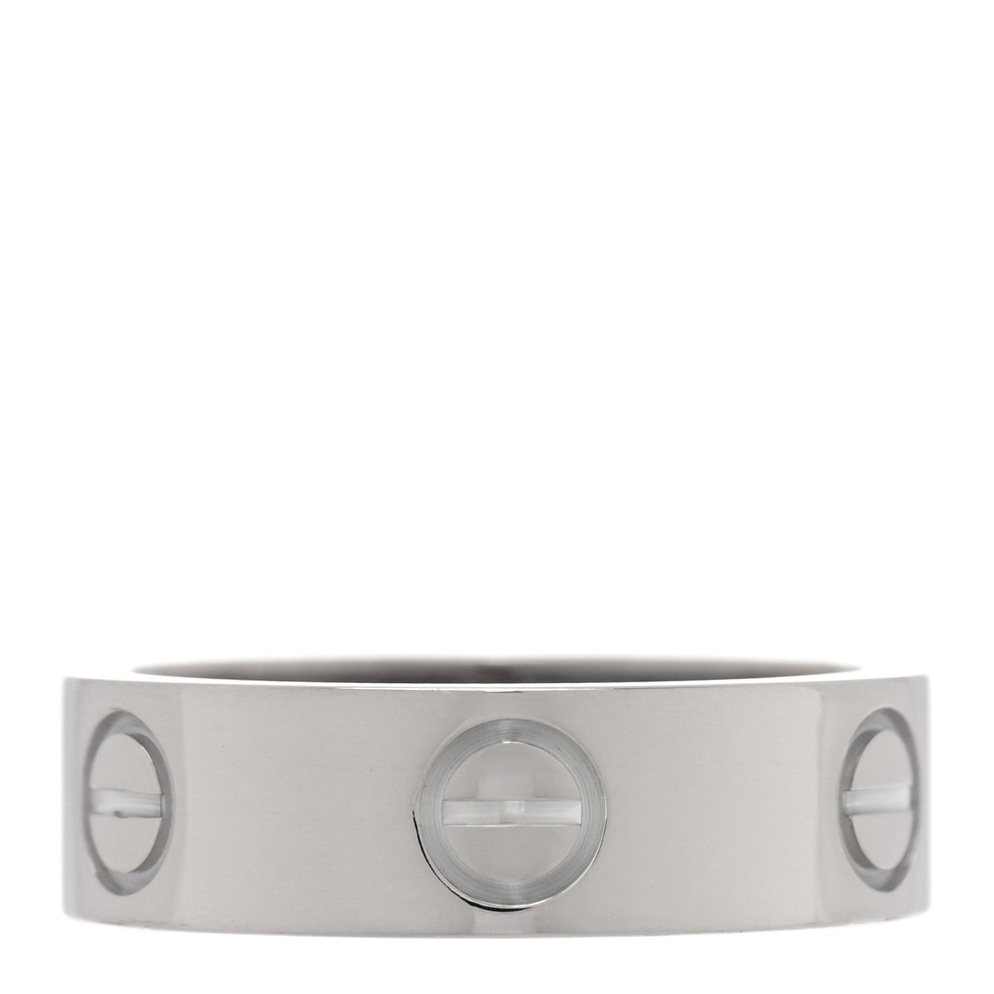 18K White Gold 5.5mm LOVE Ring 51 5.75