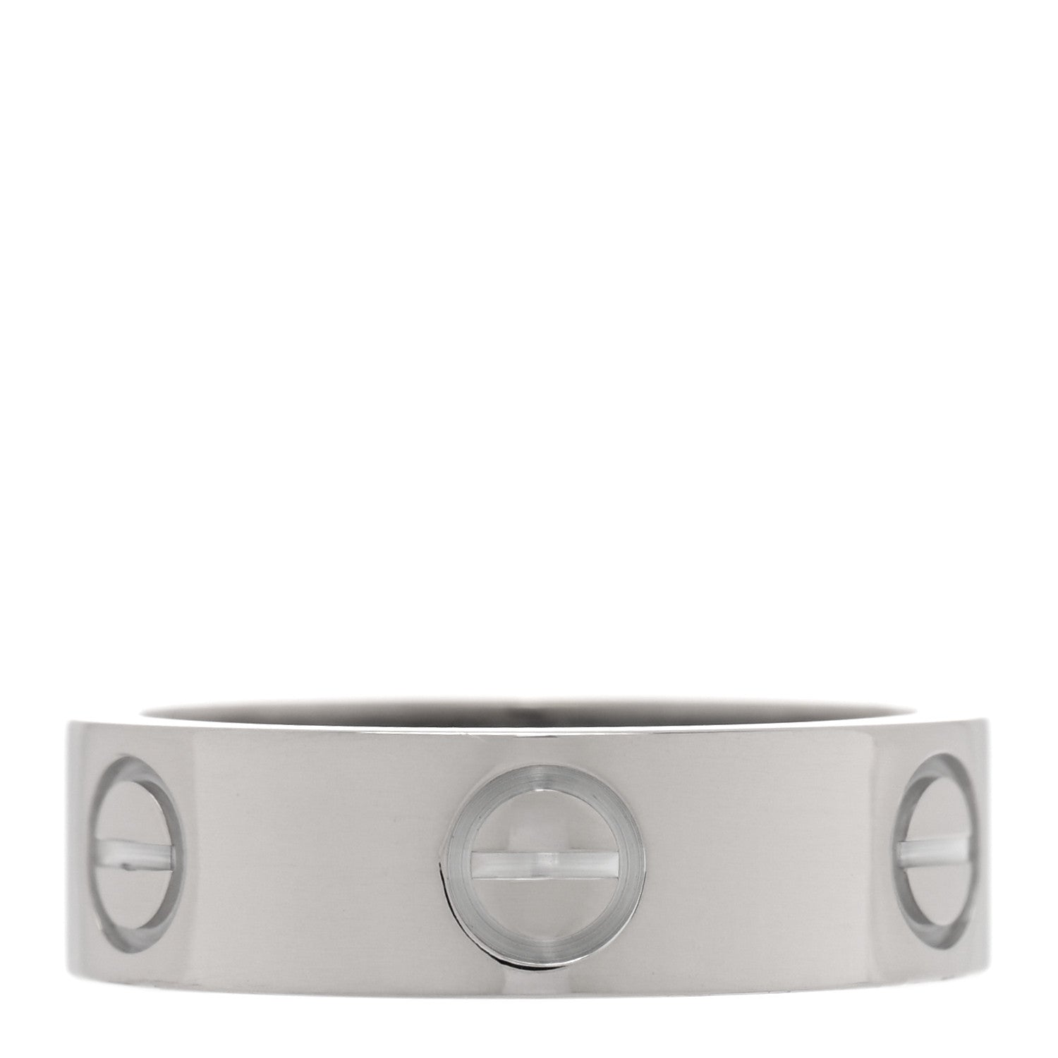 Cartier 18K White Gold 5.5mm LOVE Ring 51 5.75 1 of 4