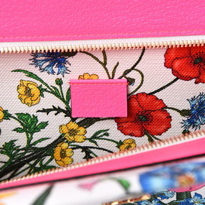 Gucci Canvas Medium Flora Tote Fuchsia 5 of 9