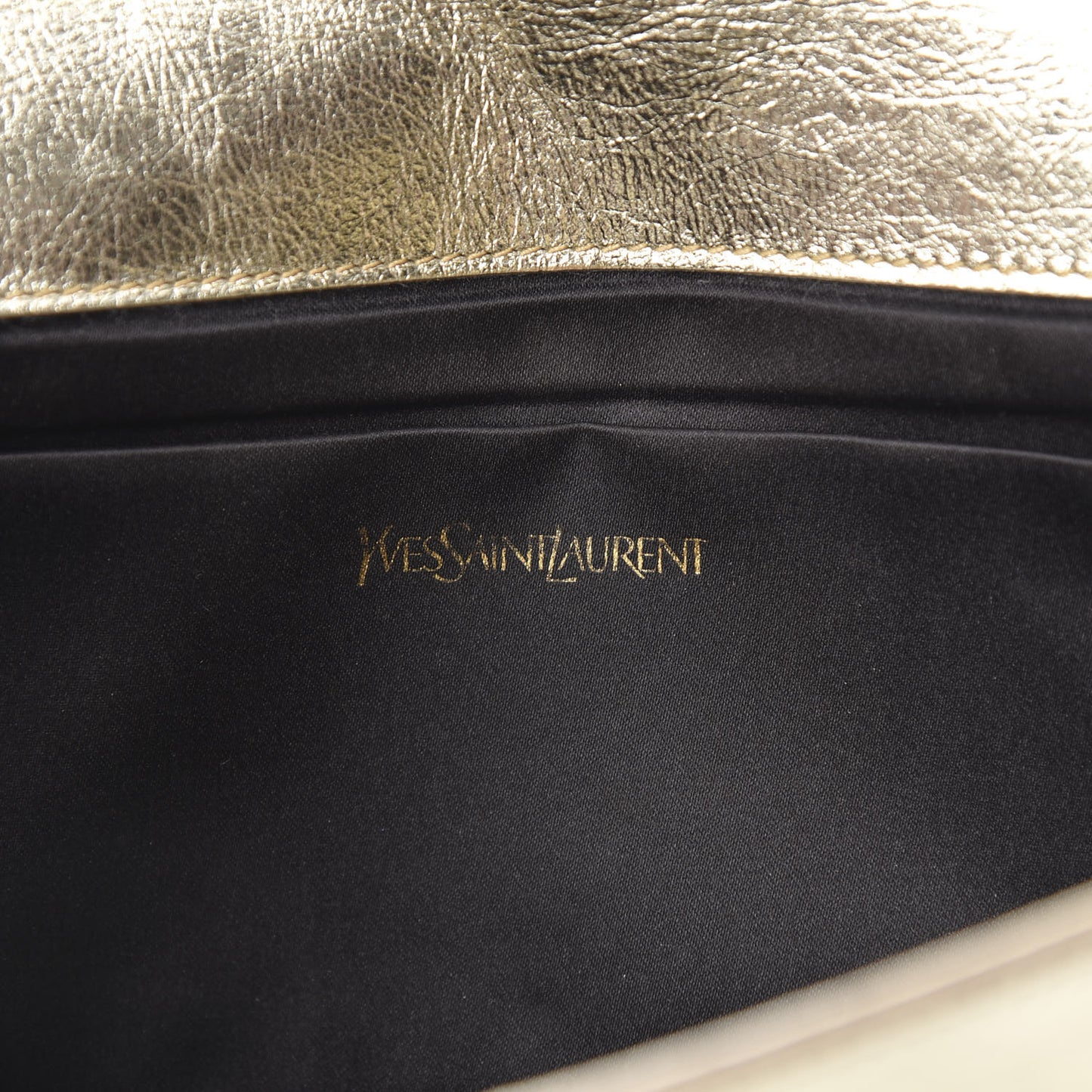 Metallic Calfskin Monogram Large Belle De Jour Clutch Gold