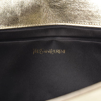 Saint Laurent Metallic Calfskin Monogram Large Belle De Jour Clutch Gold 6 of 12