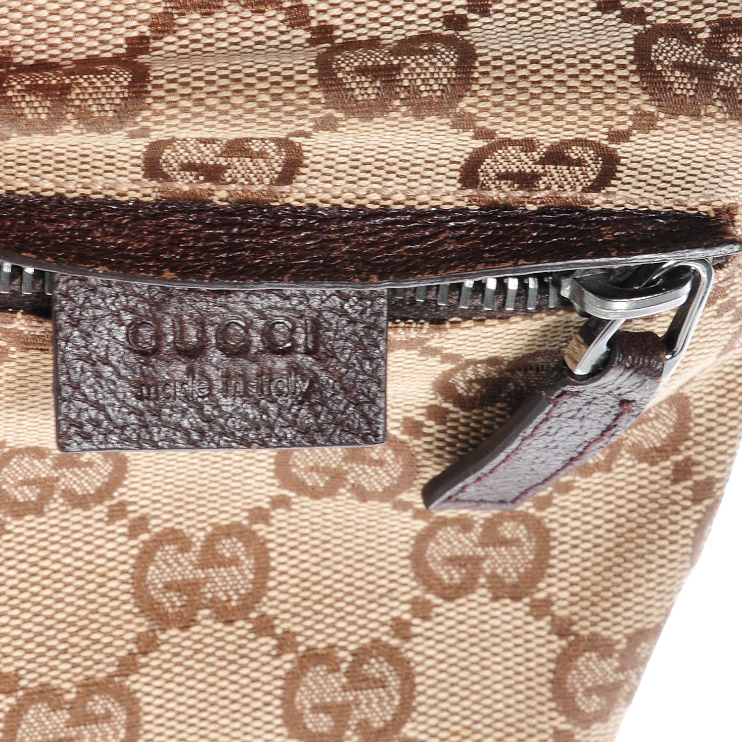 Gucci GG Monogram Web Double Pocket Belt Bag Dark Brown 6 of 9