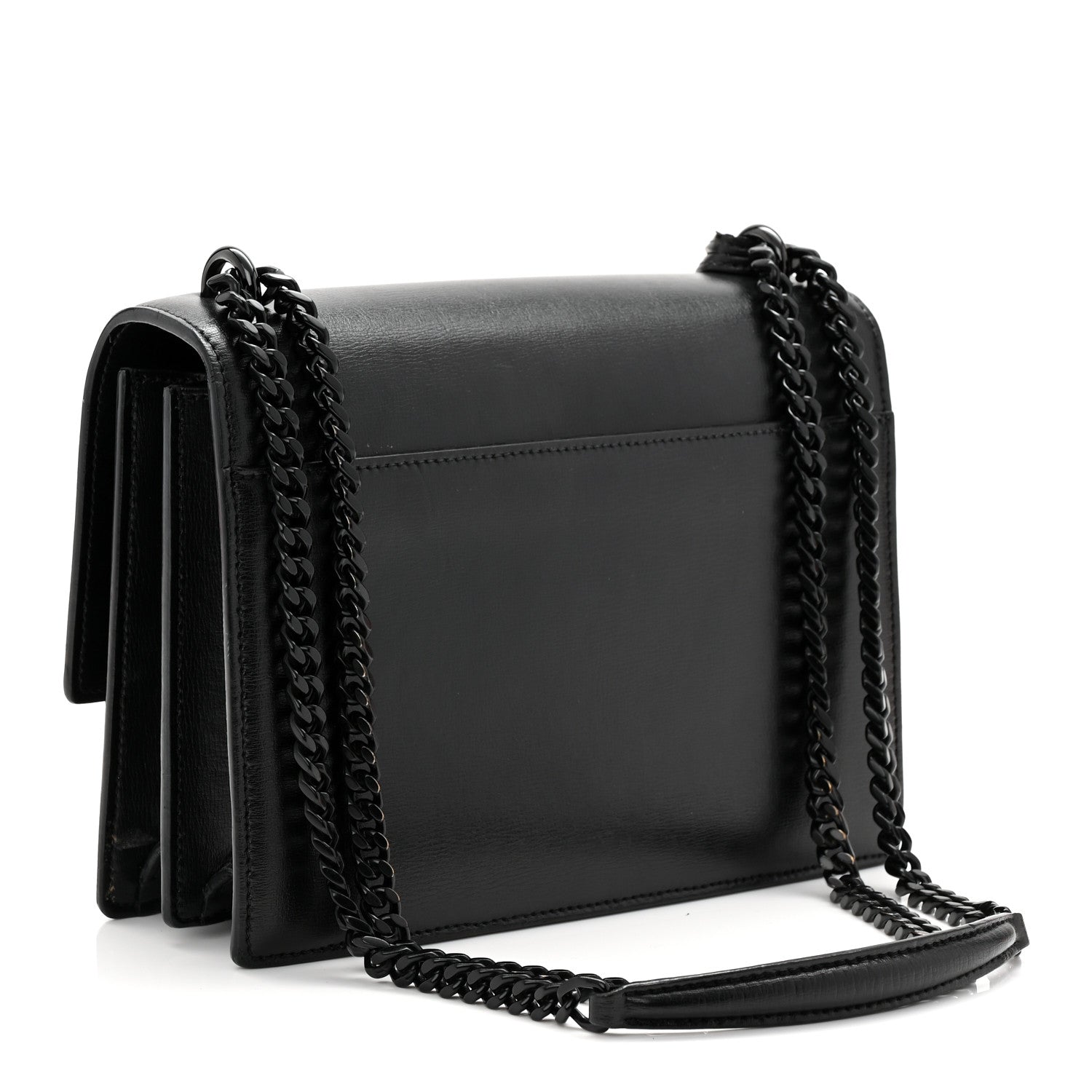Saint Laurent Calfskin Medium Monogram Monochrome Sunset Black 3 of 12