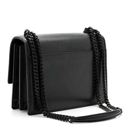Saint Laurent Calfskin Medium Monogram Monochrome Sunset Black 3 of 12