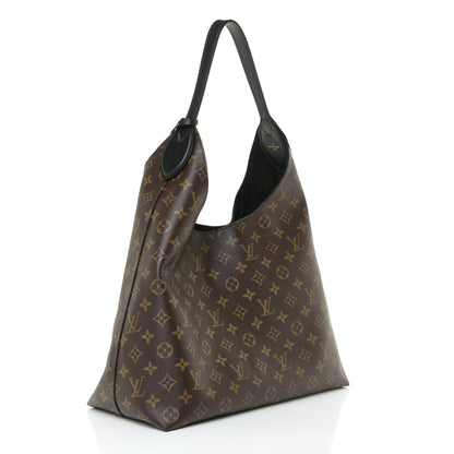 Louis Vuitton Monogram Flower Hobo Black 3 of 15