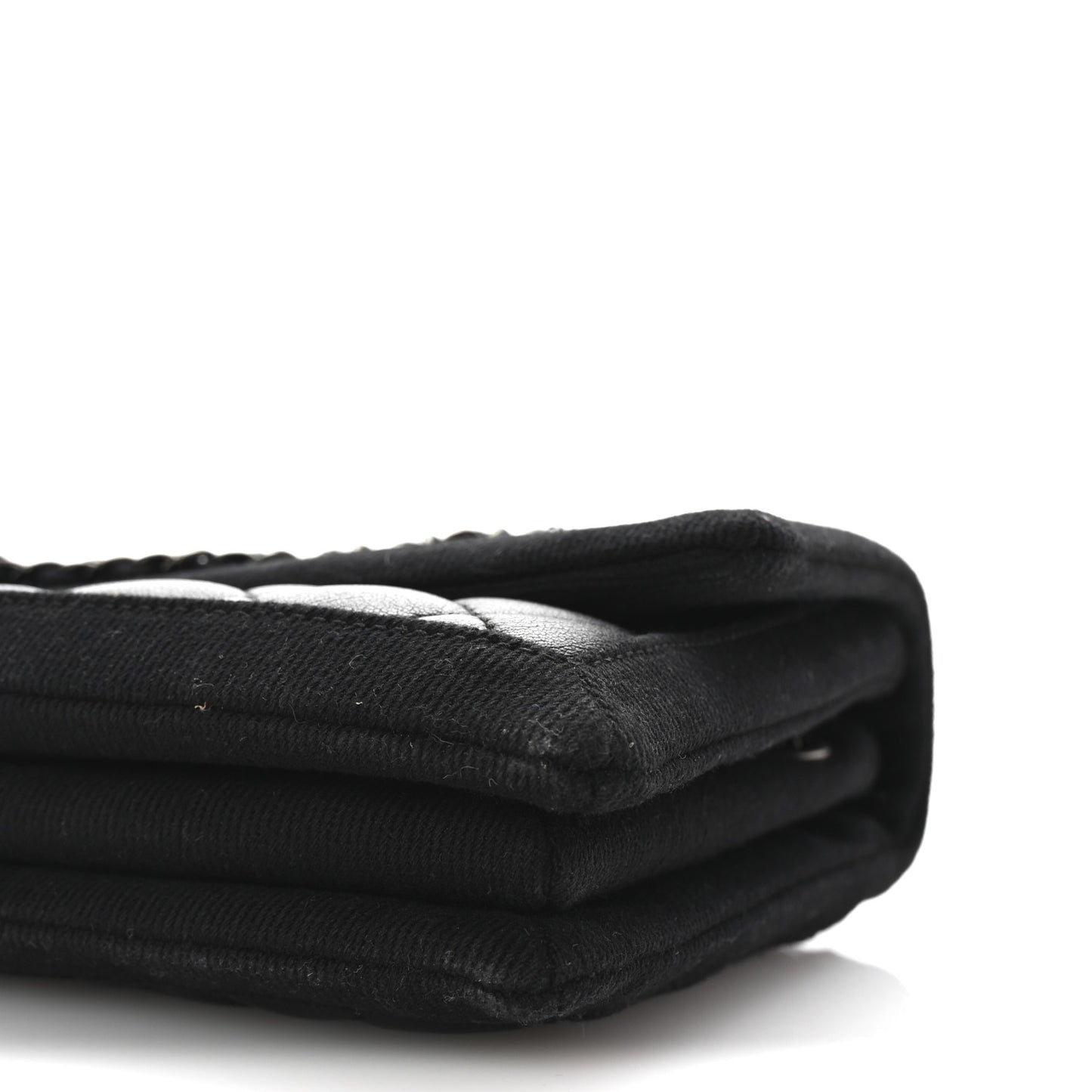 Lambskin Grosgrain Quilted Flap Black