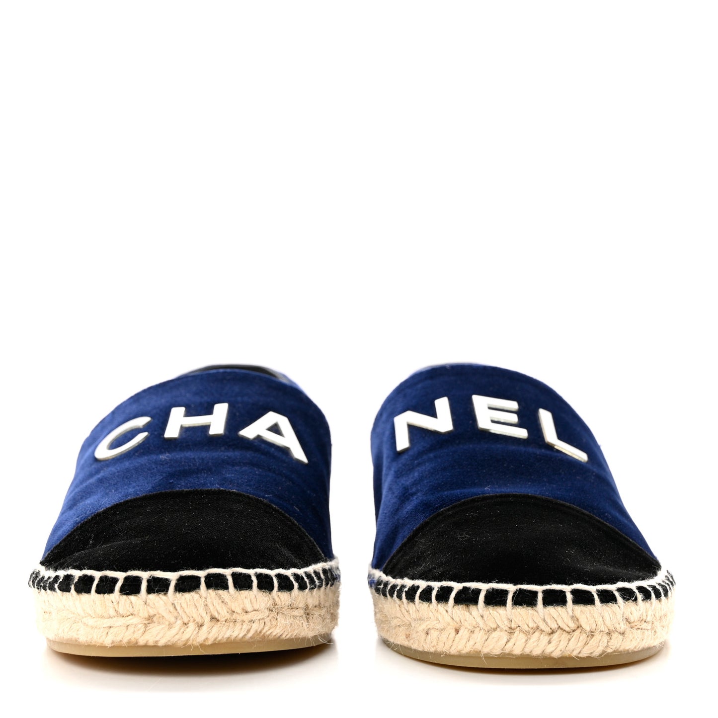 Velvet Logo Espadrilles 39 Navy Black