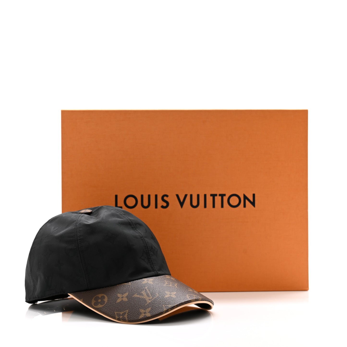 Polyester Silk Monogram LV Get Ready Cap M Black