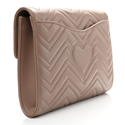 Gucci Calfskin Matelasse GG Marmont Clutch Porcelain Rose 3 of 9