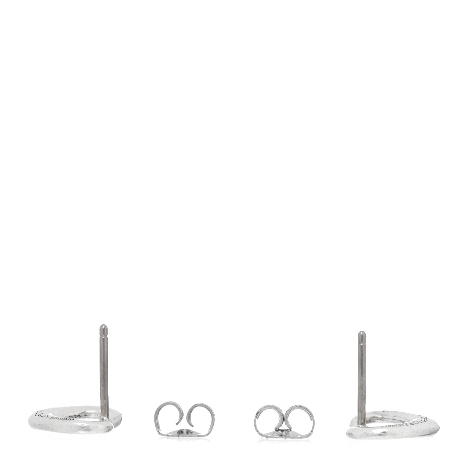Tiffany Sterling Silver 11mm Elsa Peretti Open Heart Earrings 3 of 4