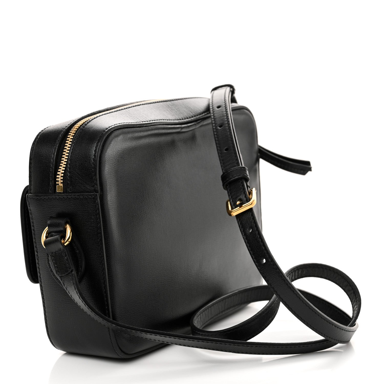 Gucci Textured Calfskin Small Horsebit 1955 Shoulder Bag Black 3 of 10