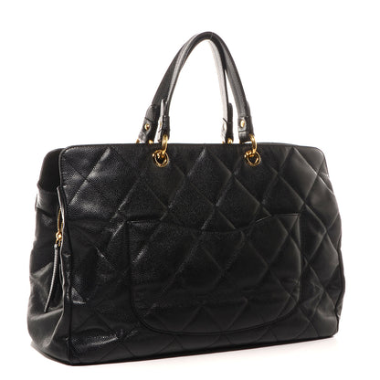 Chanel Soft Caviar Quilted CC Timeless Tote Black 3 of 7