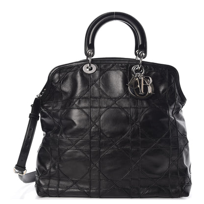 Christian Dior Lambskin Cannage Large Granville Tote Black 1 of 15