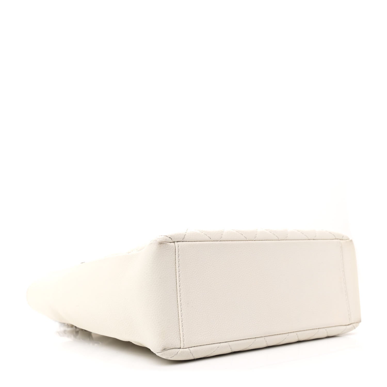 Chanel Caviar Quilted Petit Shopping Tote PST White 4 of 15