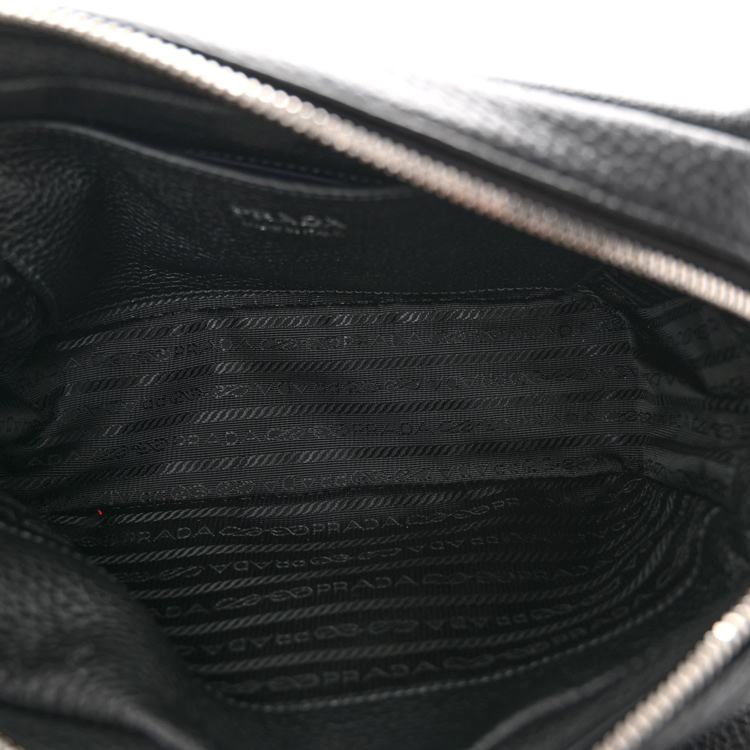 Prada Vitello Daino Soft Flap Crossbody Black 5 of 9