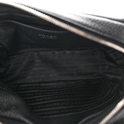 Prada Vitello Daino Soft Flap Crossbody Black 5 of 9