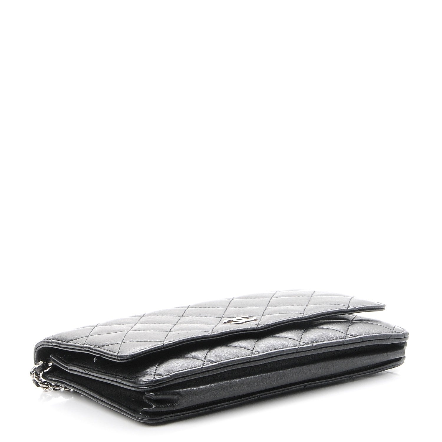 Chanel Lambskin Quilted Wallet On Chain WOC Black 4 of 10