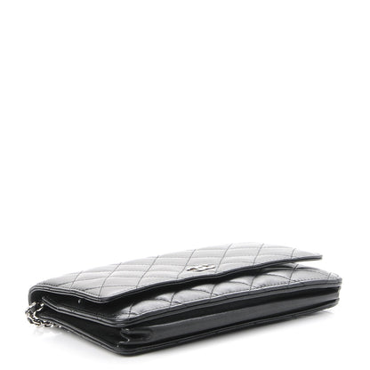 Chanel Lambskin Quilted Wallet On Chain WOC Black 4 of 10