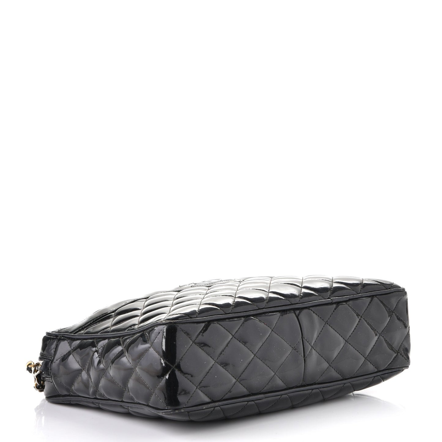 Patent Quilted Tassel Camera Case Black