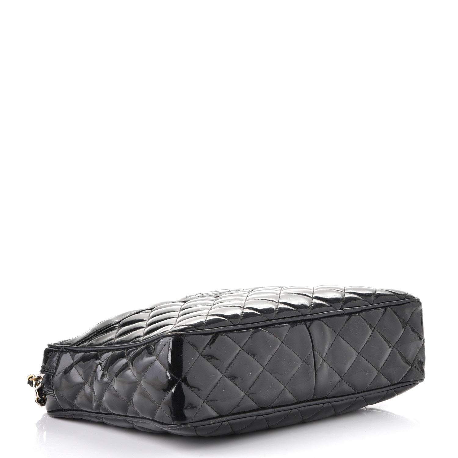 Chanel Patent Quilted Tassel Camera Case Black 4 of 16