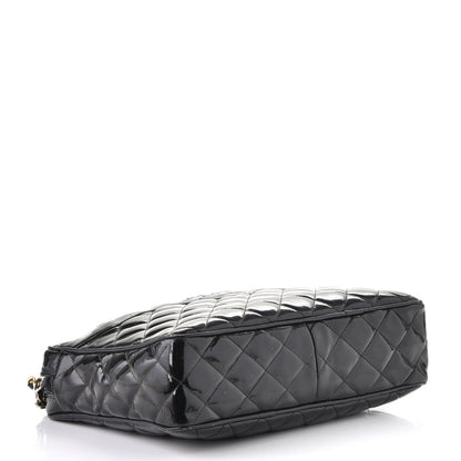 Chanel Patent Quilted Tassel Camera Case Black 4 of 16