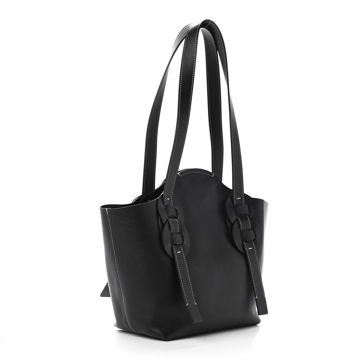 Chloe Small Grain Smooth Calfskin Medium Darryl Tote Black 3 of 9