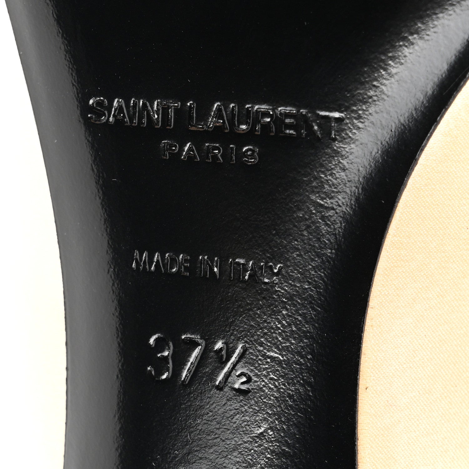 Saint Laurent Crepe Satin Blanco 60 Feathered Mule Sandals 37.5 Beige 6 of 9