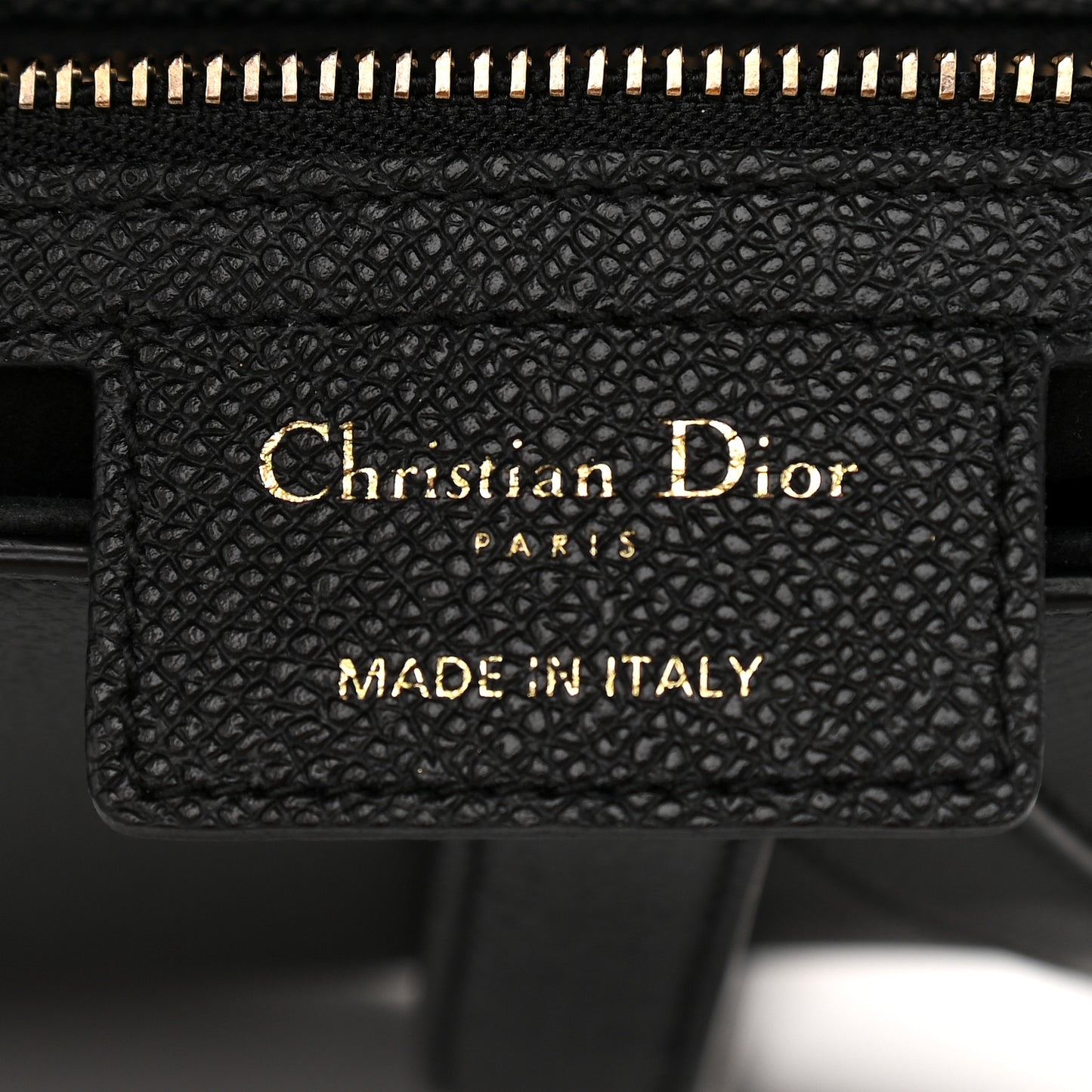 Grained Calfskin Saddle Bag Black