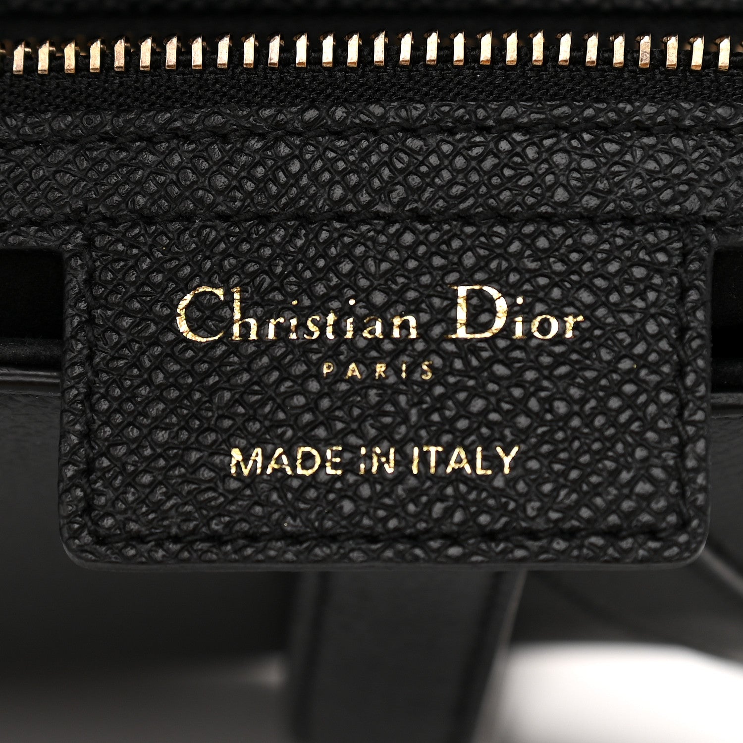 Christian Dior Grained Calfskin Saddle Bag Black 6 of 9