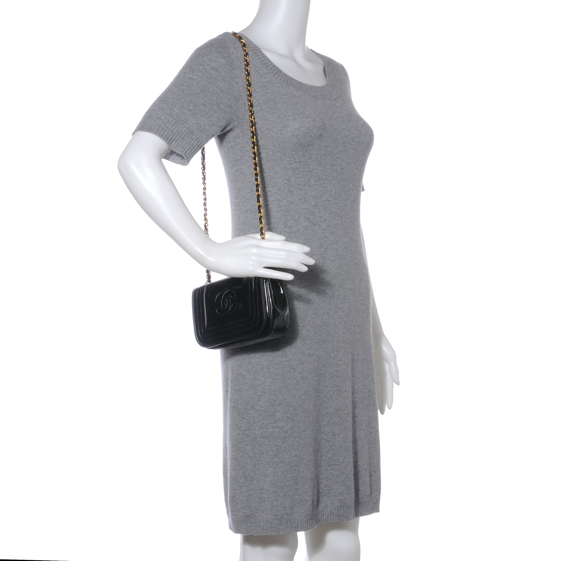 Chanel Patent Mini Flap Black 2 of 8