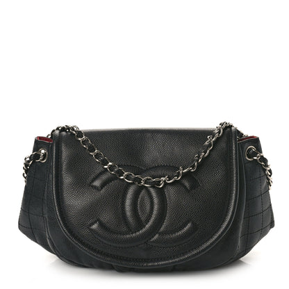 Chanel Caviar Half Moon Large Flap Black 1 of 9