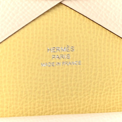 Hermes Epsom Verso Calvi Duo Card Case Nata Jaune Poussin 8 of 9