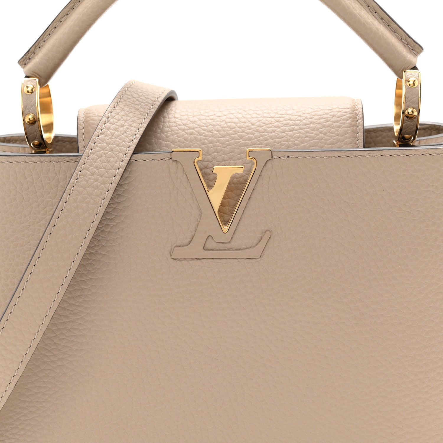 Louis Vuitton Taurillon Capucines BB Galet 7 of 9