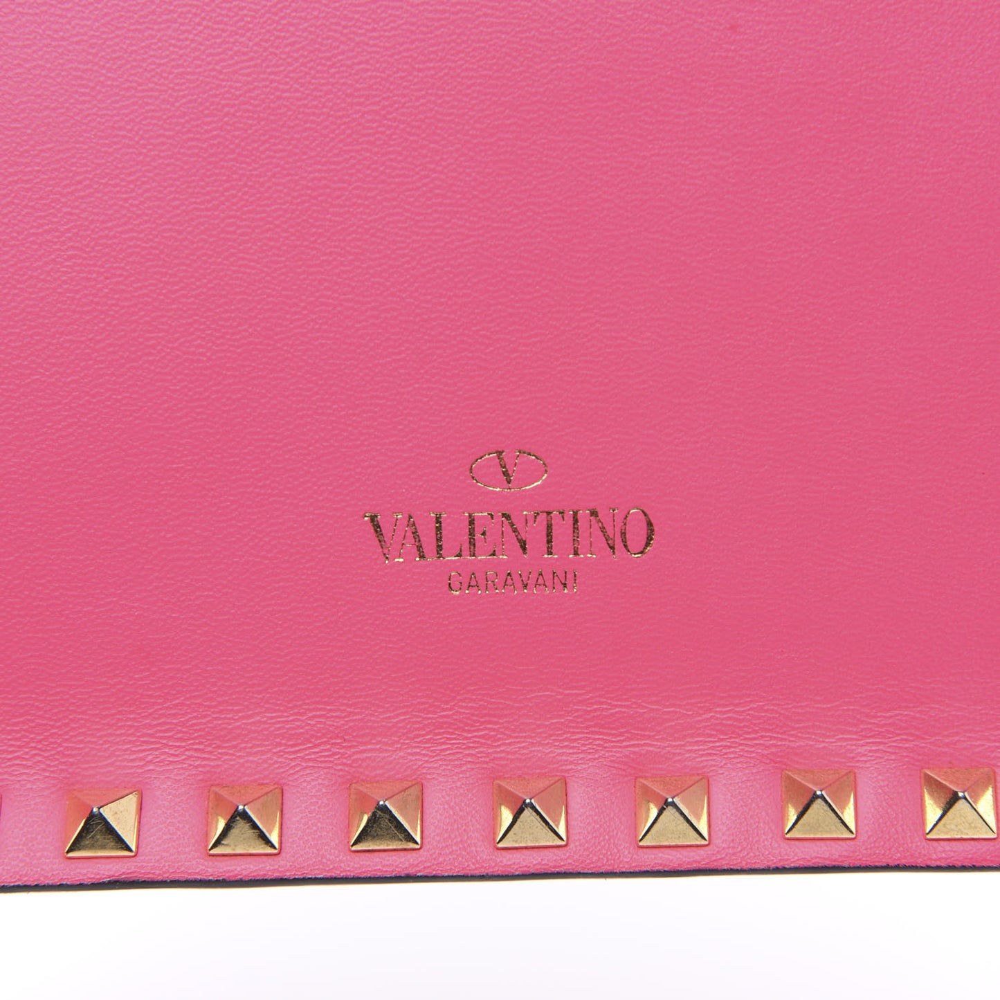 Nappa Rockstud Wristlet Clutch Fuxia Fluo